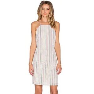 LINE + Dot St. Marguerite Striped Sleeveless Sheath Knee Length Dress | Small